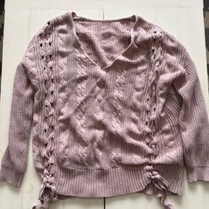 pink knit sweater size s